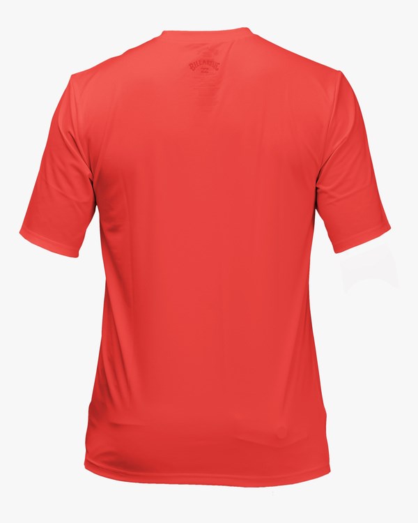 Billabong (2-7) All Day Wave Performance Fit Short Sleeve Rashguard Red | XFQIB1973