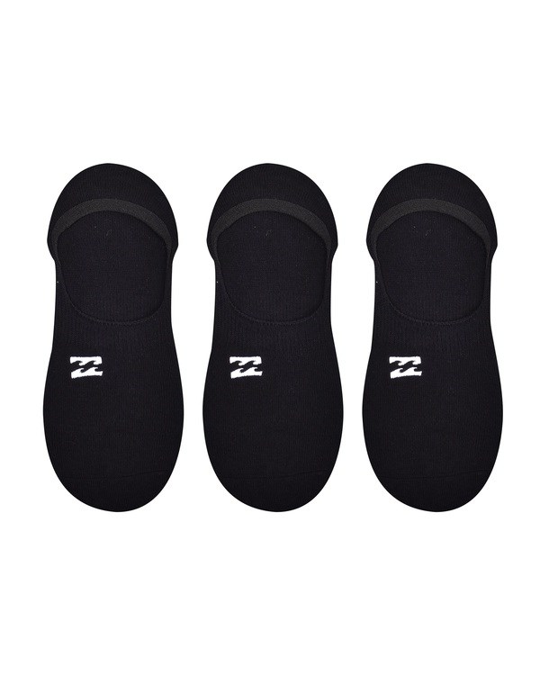 Billabong 3-Pack Core No-Show Socks Black | ZFQSV3698