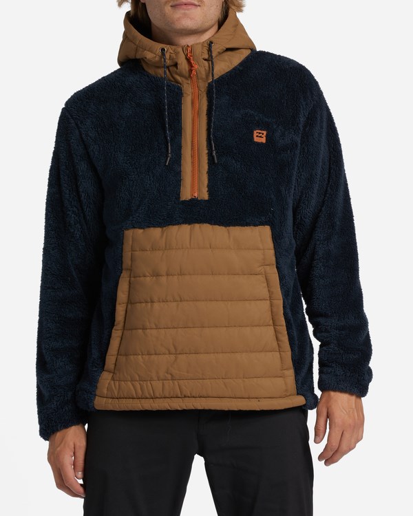 Billabong A/Div Badger Hooded Half-Zip Pullover Navy | JPBTE4921