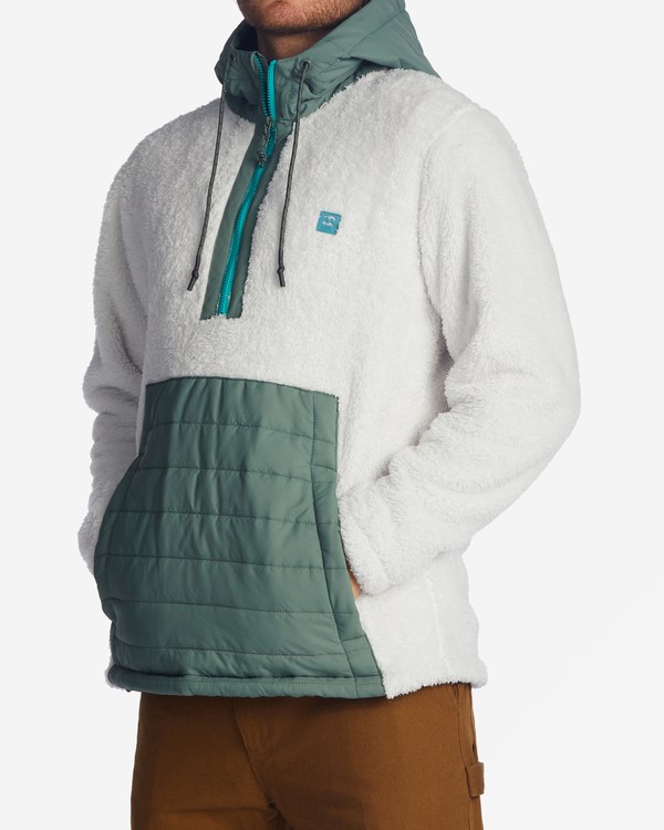 Billabong A/Div Badger Hooded Half-Zip Pullover Fog | RTIKL1473