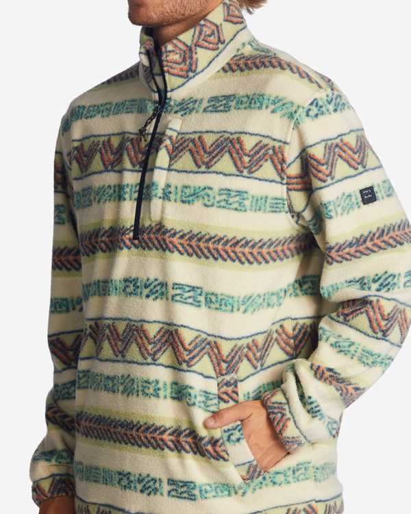 Billabong A/Div Boundary Half-Zip Mock Neck Pullover Field Khaki | JPBSO8107