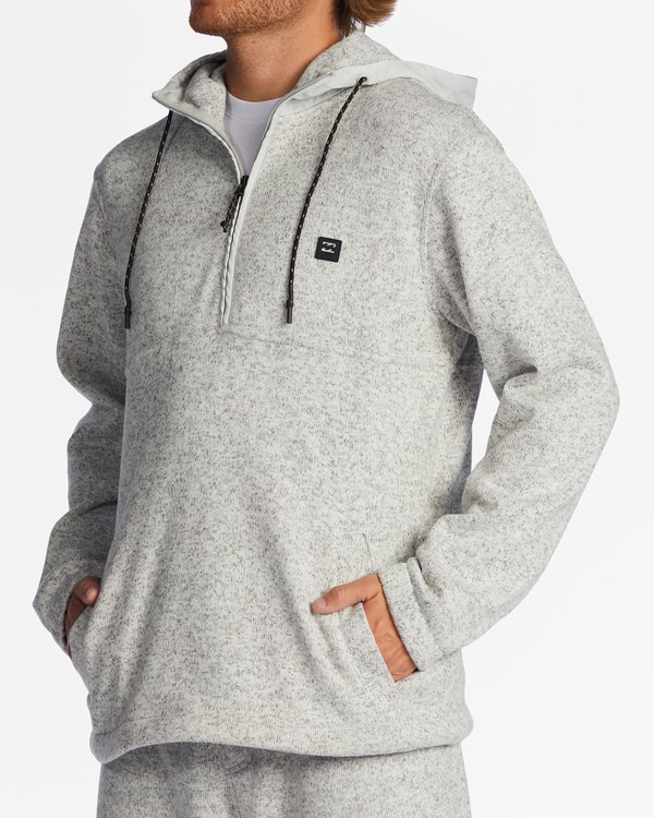 Billabong A/Div Boundary Hooded Half-Zip Pullover Grey Heather | AMHWD1807