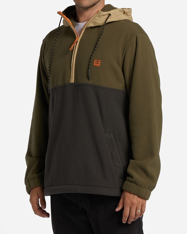 Billabong A/Div Boundary Hooded Half-Zip Pullover Military | CIBFY0492