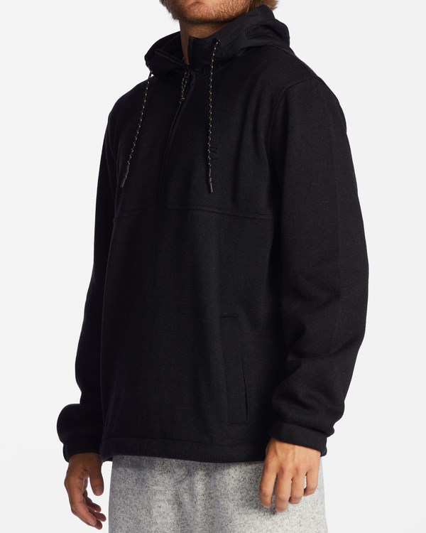 Billabong A/Div Boundary Hooded Half-Zip Pullover Black Heather | EHSIF5264