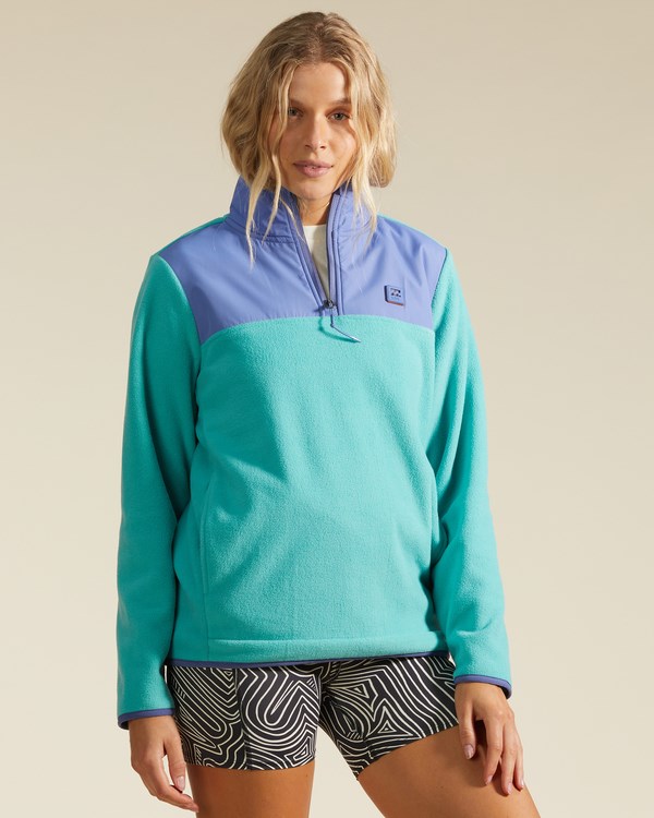 Billabong A/Div Boundary Lite Half-Zip Mock Neck Sweatshirt Seagreen | ZOHBQ6093