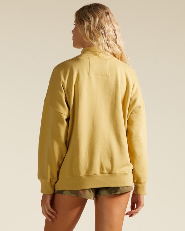 Billabong A/Div Canyon Mock Neck Sweatshirt Desert Sage | ODAPZ5086