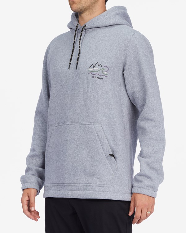 Billabong A/Div Compass Pullover Hoodie Grey Heather | EUIKQ5968