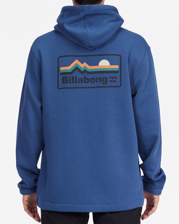 Billabong A/Div Compass Pullover Hoodie Washed Denim | RMBIQ5610