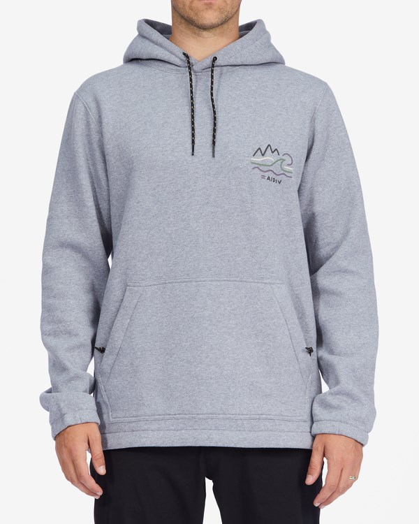 Billabong A/Div Compass Pullover Hoodie Grey Heather | UHJDT3124