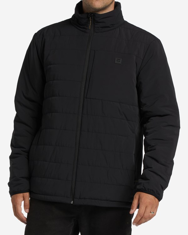 Billabong A/Div Journey Plus Mock Neck Zip-Up Jacket Black | ZNQCS0287