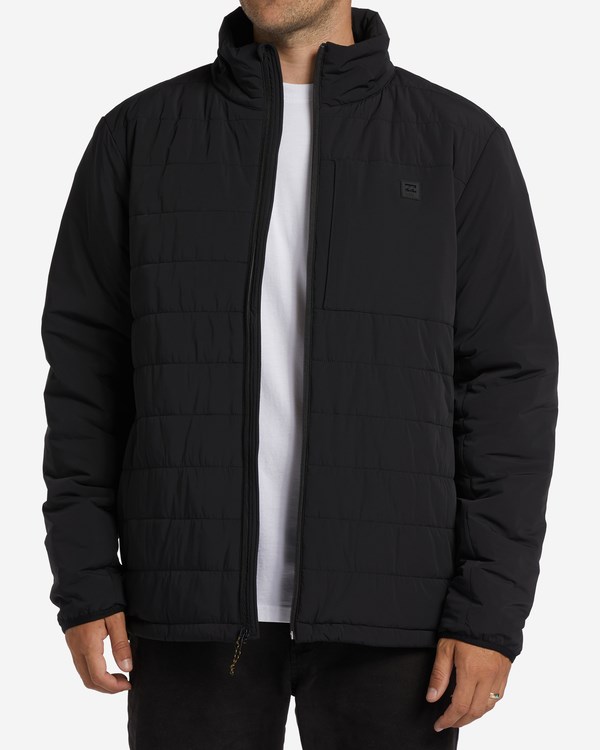 Billabong A/Div Journey Plus Mock Neck Zip-Up Jacket Black | ZNQCS0287