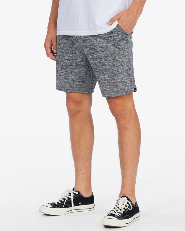 Billabong A/Div Surftrek Fleece Sweatshorts Grey Heather | SVCND3857