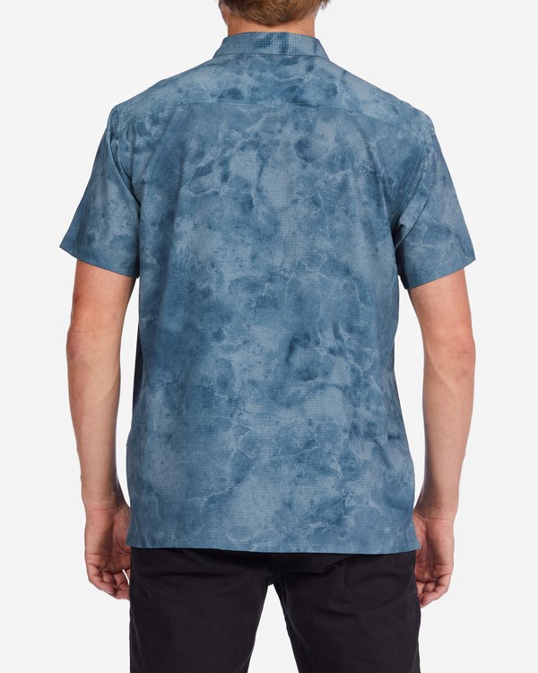 Billabong A/Div Surftrek Perf Short Sleeve Shirt Slate Blue | DJGVI2891