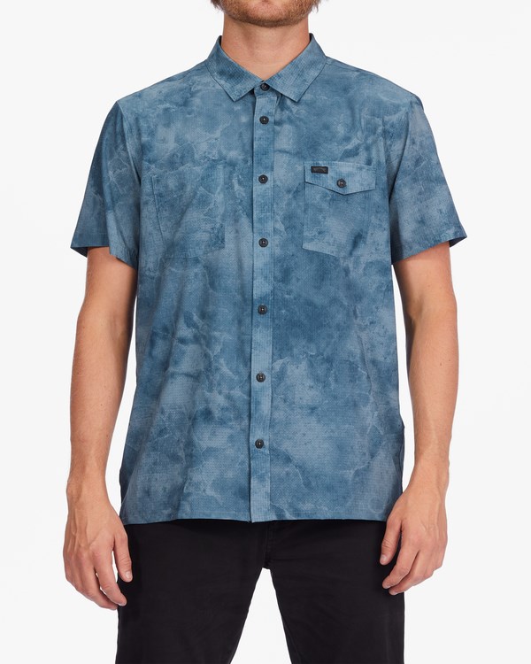 Billabong A/Div Surftrek Perf Short Sleeve Shirt Slate Blue | DJGVI2891