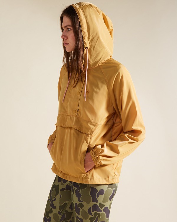 Billabong A/Div Trail Along Anorak Pullover Jacket Wild Honey | KHNVQ3162