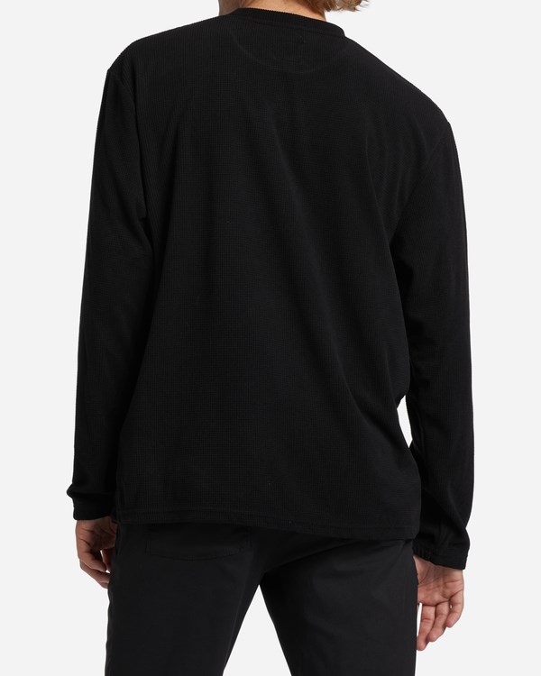 Billabong A/Div Waffle Long Sleeve Thermal Washed Black | KZUCJ9678