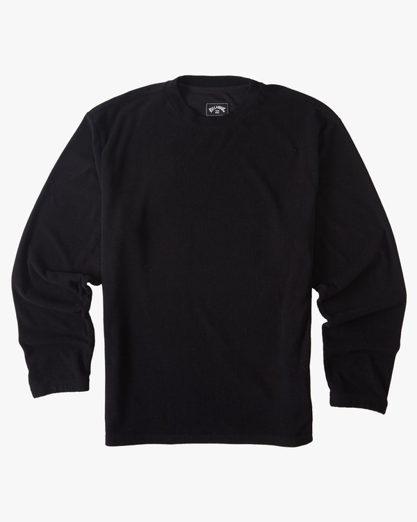 Billabong A/Div Waffle Long Sleeve Thermal Washed Black | KZUCJ9678