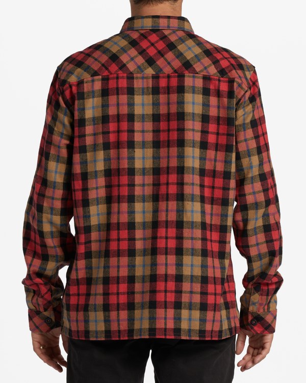 Billabong A/Div Westport Organic Flannel Shirt Washed Red | HYMWN2914