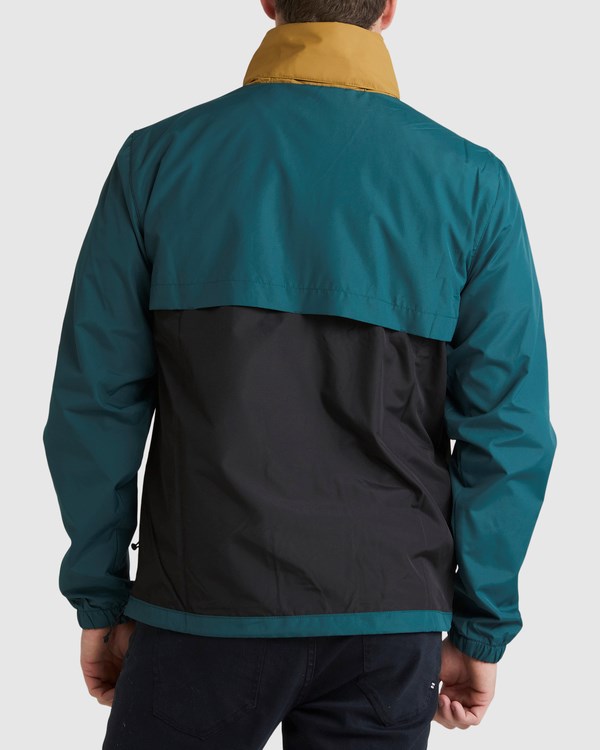 Billabong A/Div Windswell Anorak Windbreaker Jacket Dark Seagreen | VWYEI8639