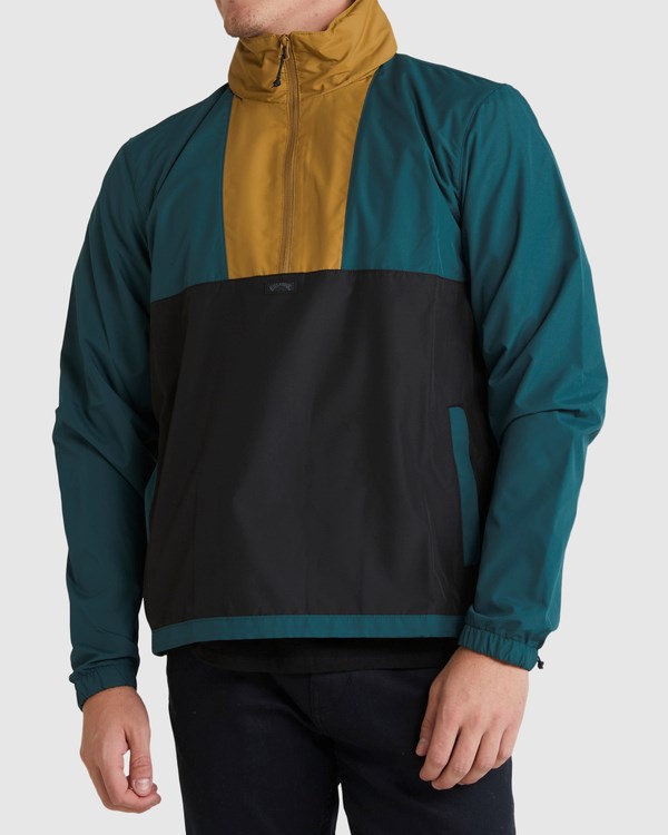 Billabong A/Div Windswell Anorak Windbreaker Jacket Dark Seagreen | VWYEI8639