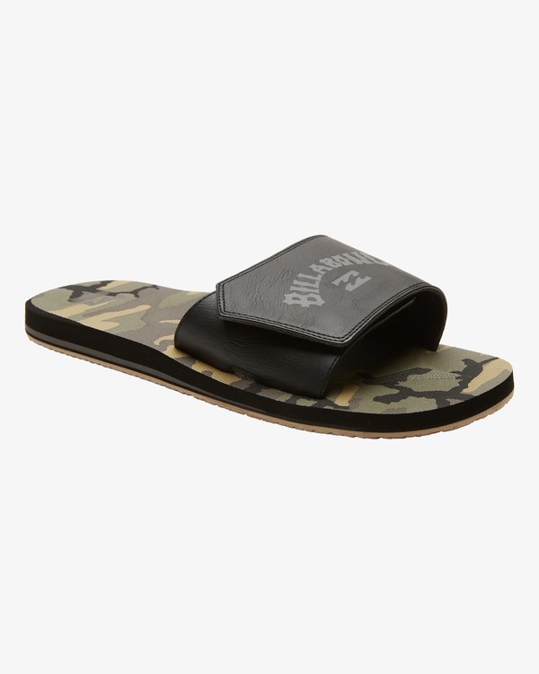 Billabong All Day Impact Print Slide Sandals Camo | GMICE4739