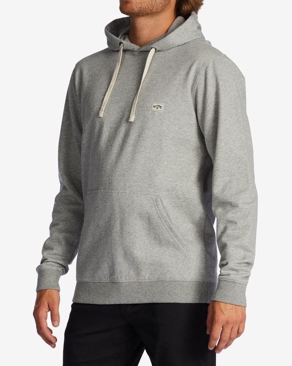 Billabong All Day Organic Pullover Hoodie Grey Heather | EFRHC7941