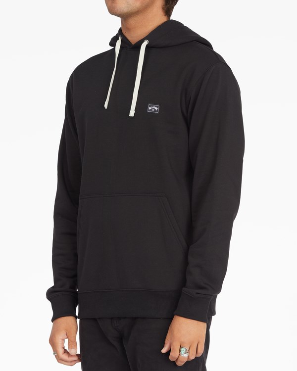 Billabong All Day Organic Pullover Hoodie Black/Black | HAYPT1049