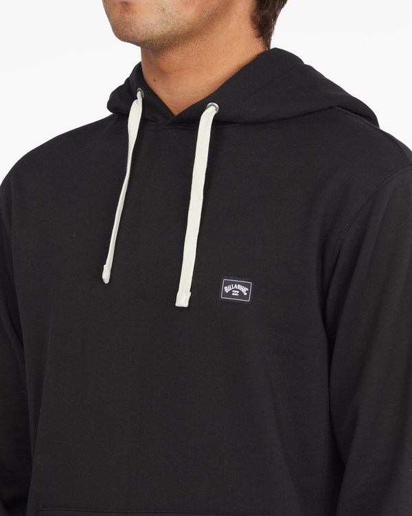 Billabong All Day Organic Pullover Hoodie Black/Black | HAYPT1049