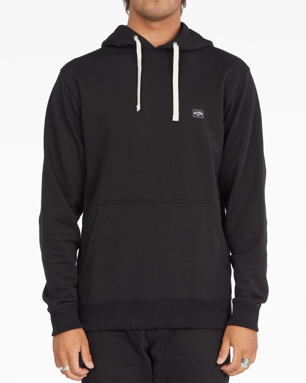 Billabong All Day Organic Pullover Hoodie Black/Black | HAYPT1049