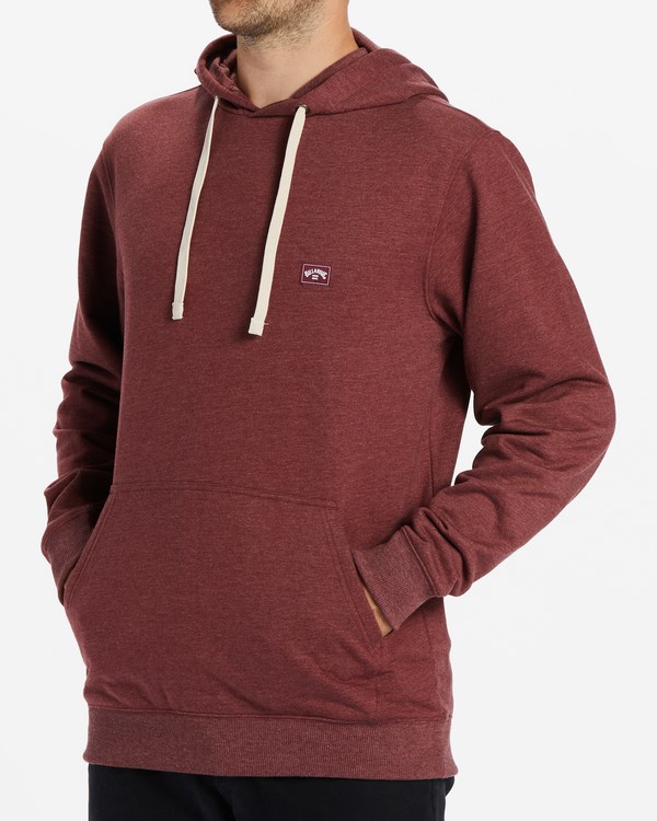 Billabong All Day Organic Pullover Hoodie Oxblood | RANMO7854