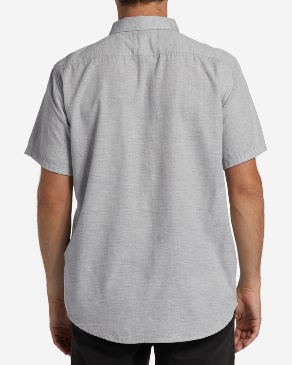 Billabong All Day Short Sleeve Shirt Light Grey | NDTQB4382