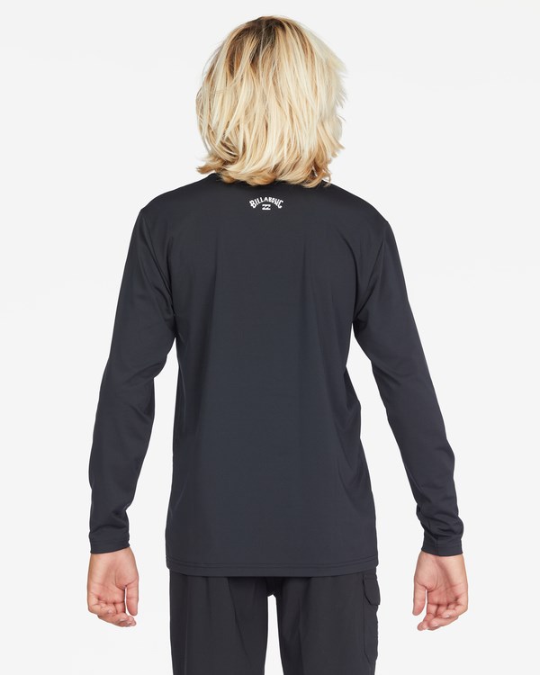 Billabong All Day Wave Loose Fit Long Sleeve Surf Tee Black | PLYRF8795