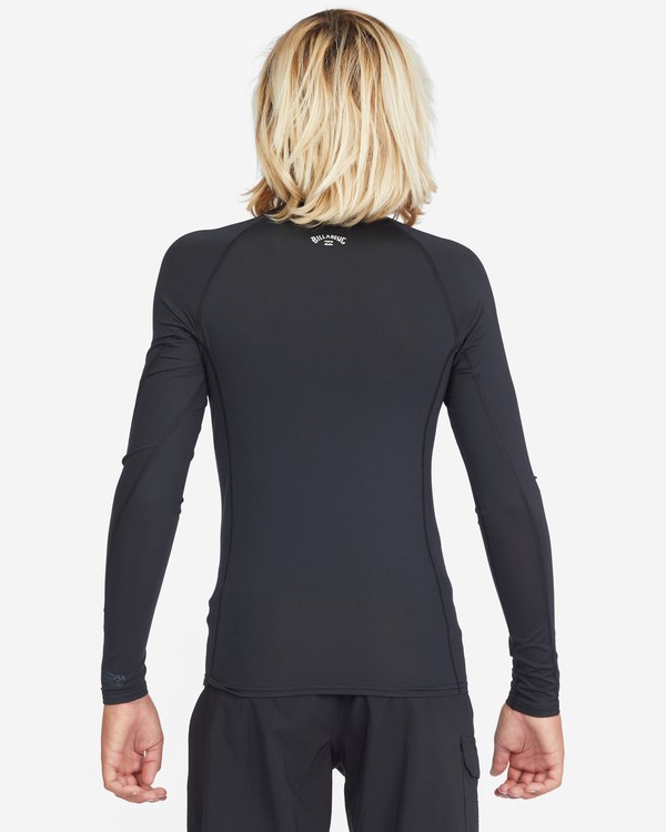 Billabong All Day Wave Performance Fit Long Sleeve Rashguard Black | JQSKZ9203