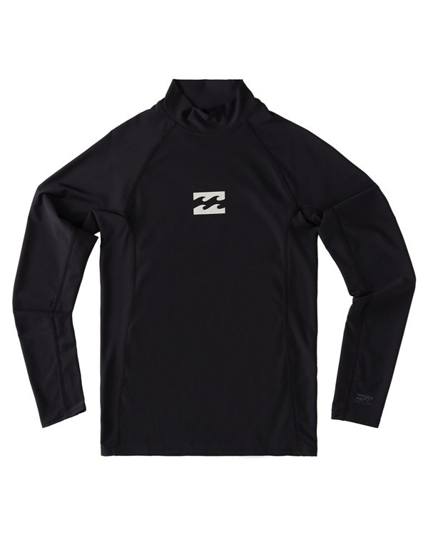 Billabong All Day Wave Performance Fit Long Sleeve Rashguard Black | JQSKZ9203