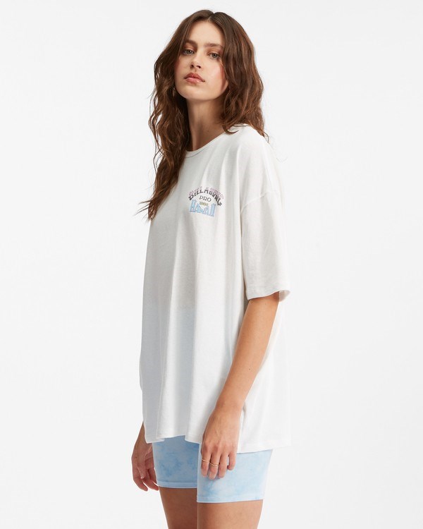 Billabong Aloha All Day Boyfriend T-Shirt Salt Crystal | KVQRD7394