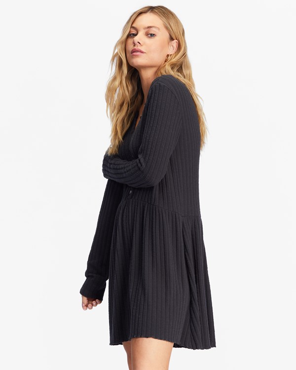 Billabong Always Lounging Dress Off Black 1 | SFKOR8201