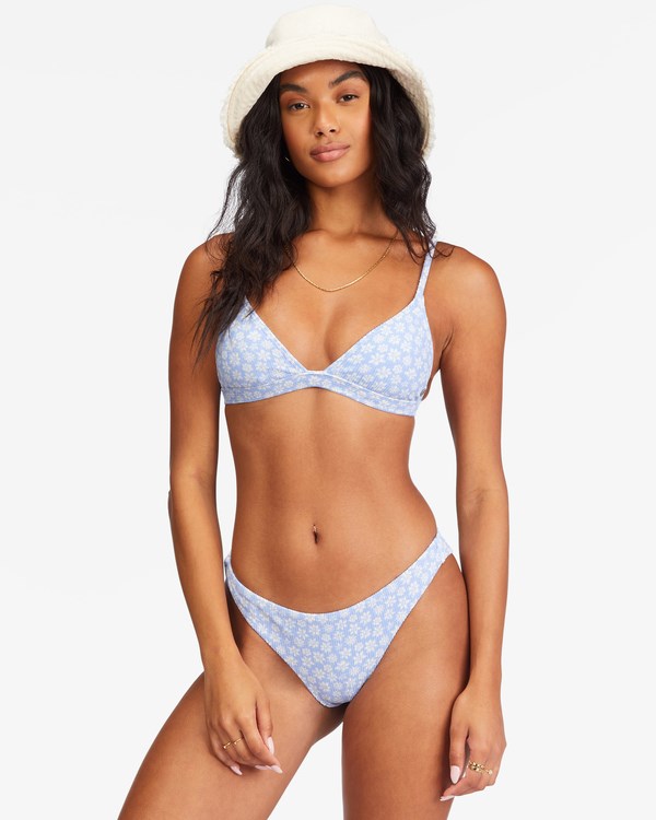 Billabong Away We Go Fixed Triangle Bikini Top Baby Blues | ATHEY0647