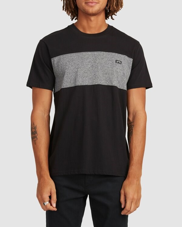 Billabong Banded Die Cut Short Sleeve T-Shirt Black | BFKAM2193