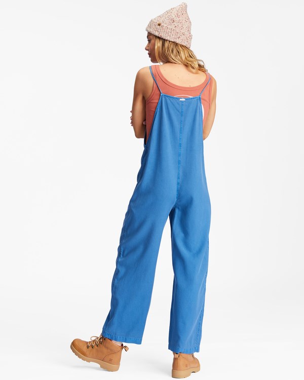 Billabong Beach Cruiser Wide-Leg Overalls Indigo Love | IUNSE8724