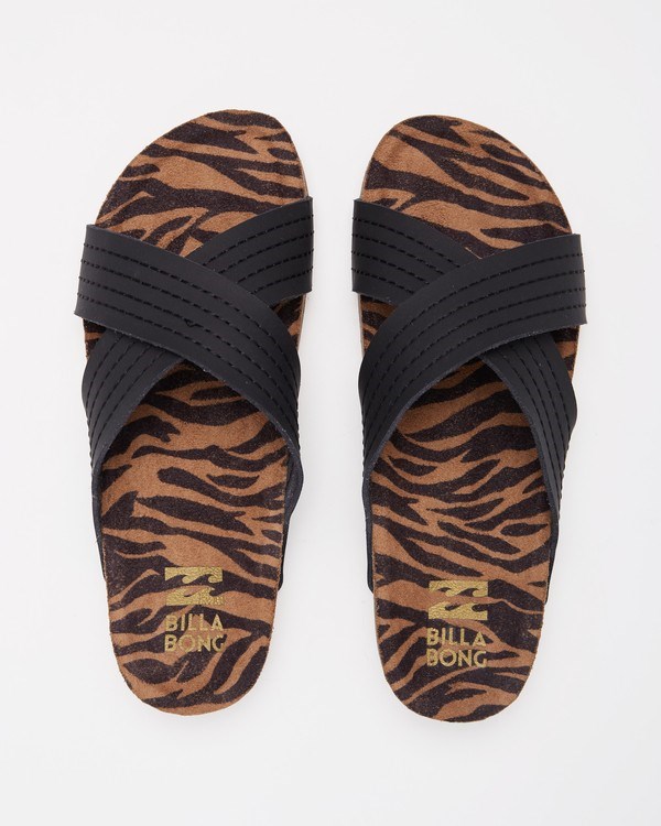 Billabong Bella Vista Double Strap Sandals Off Black | RHCKZ4812