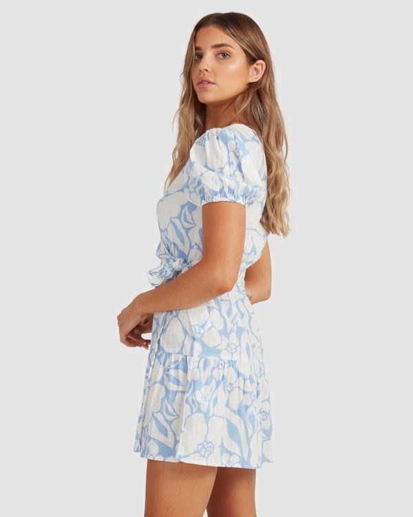 Billabong Beyond Blue Wrap Dress Sweet Blue | KIQMD0513