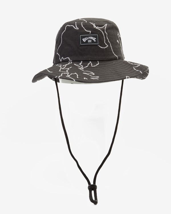 Billabong Big John Print Surf Safari Hat Black White | SMATV6592