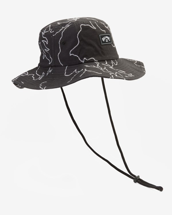 Billabong Big John Print Surf Safari Hat Black White | SMATV6592