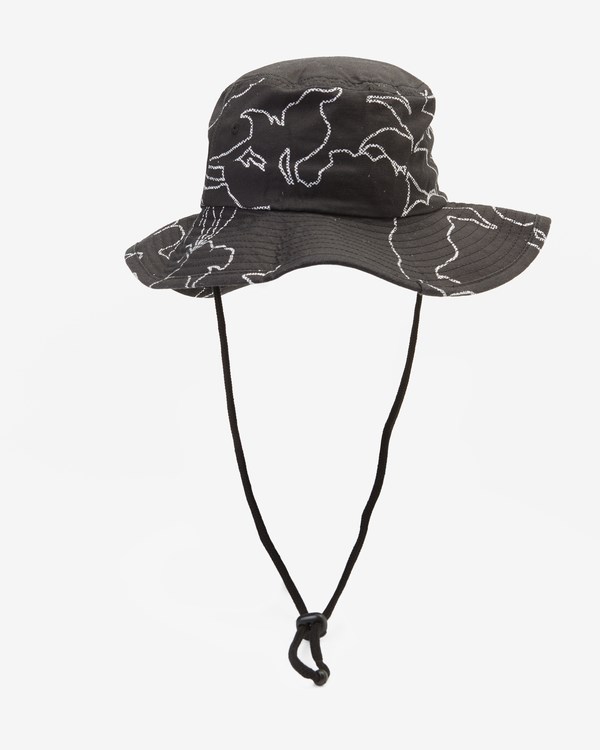 Billabong Big John Print Surf Safari Hat Black White | SMATV6592