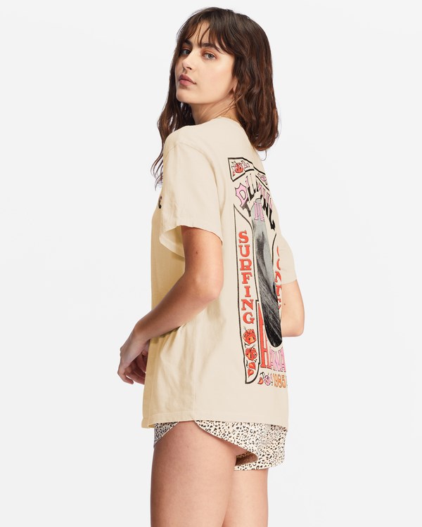 Billabong Billabong Pro Graphic Boyfriend T-Shirt Antique White | KWPVF3614