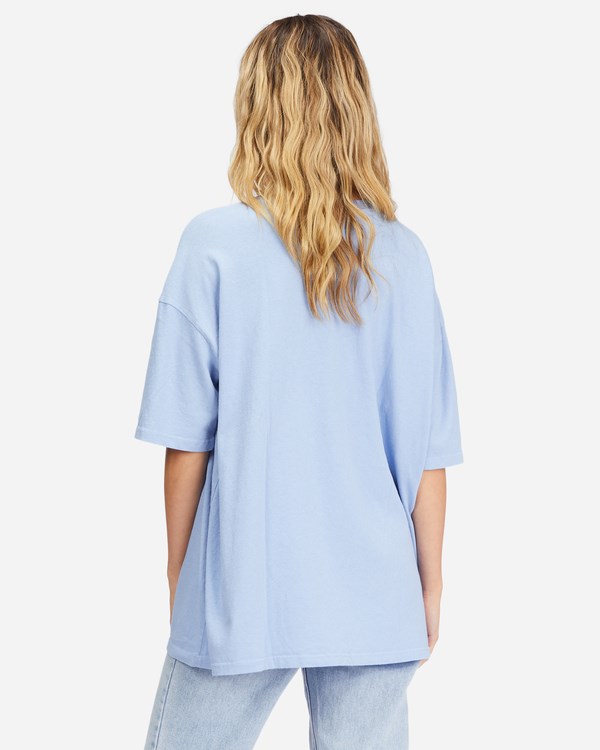 Billabong Blue Bayou Boyfriend T-Shirt Bayou Blue | IZEKS4691