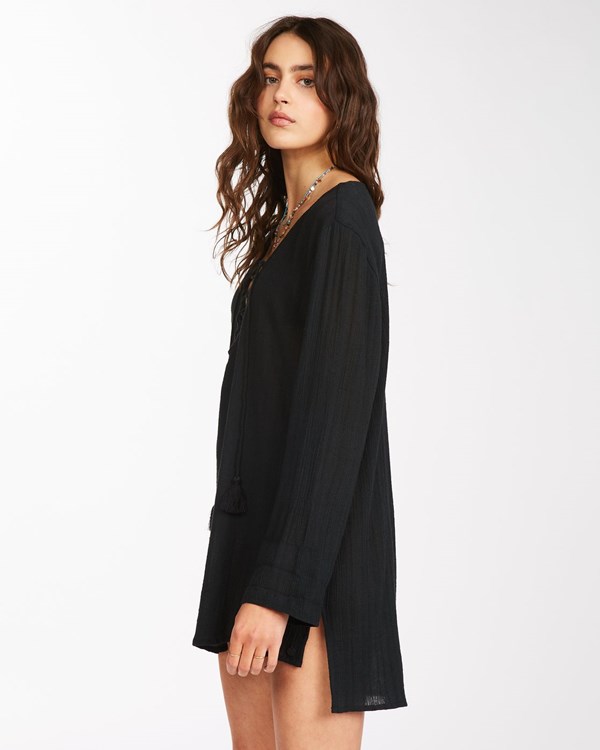 Billabong Blue Skies Mini Beach Cover-Up Black Pebble | BICUQ6382