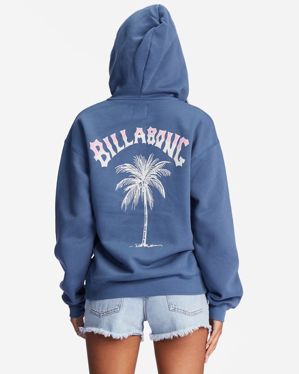 Billabong Bon Voyage Graphic Hoodie Indigo Love | KUDRC9652