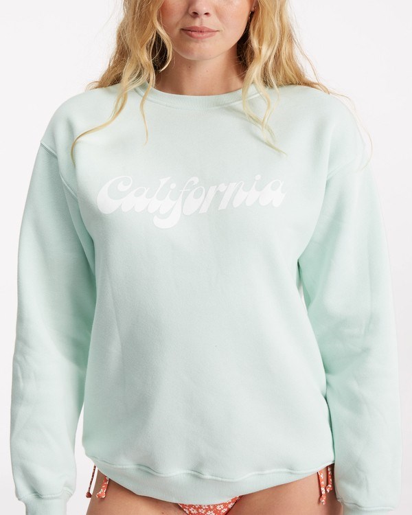 Billabong California Trip Crewneck Sweatshirt Mint To Be | FPUMC4702