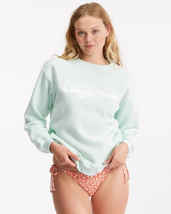 Billabong California Trip Crewneck Sweatshirt Mint To Be | FPUMC4702